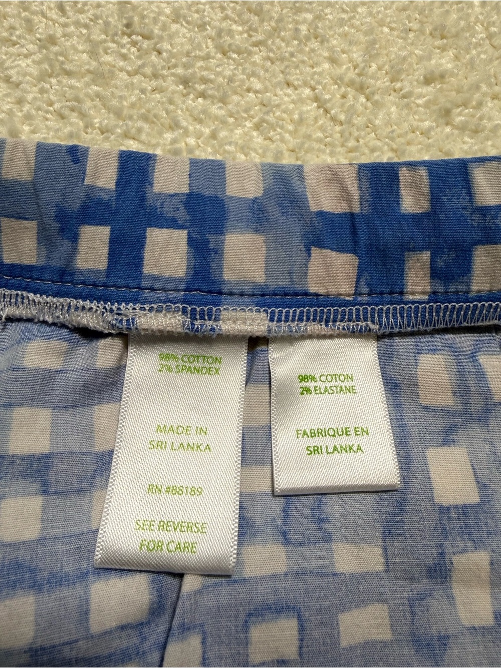 Lilly Pulitzer Ocean View Gingham Plaid White Bennet Blue Feelin Beachy Shorts - Picture 5 of 11